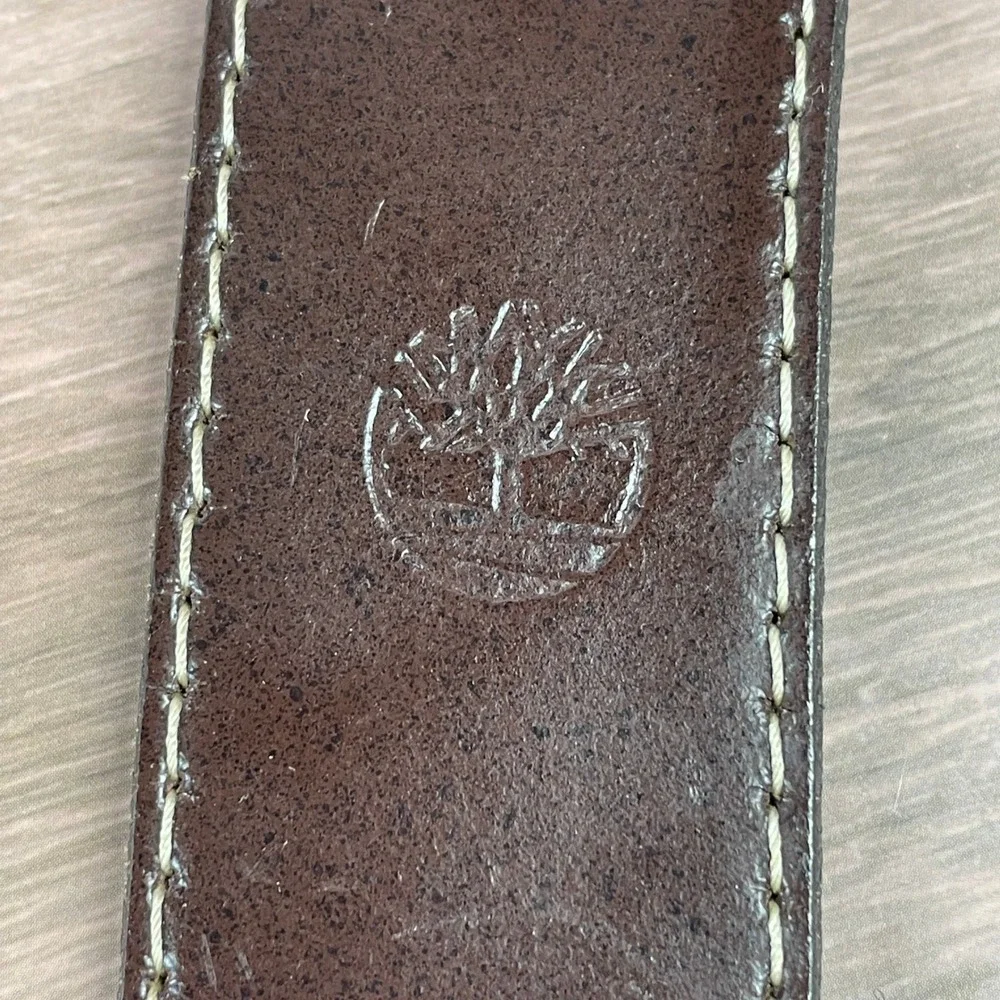 Timberland Mens Brown Leather Belt Size 42